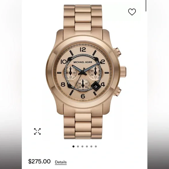 Michael Kors Unisex Runway Chronograph Espresso Stainless Steel Watch 45mm - Picture 2 of 5